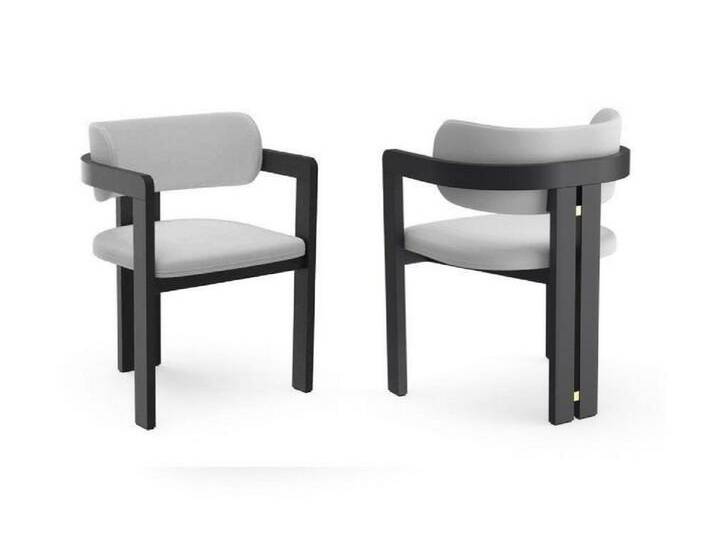 JVmoebel Stuhl Esszimmerstuhl Grau Modern Küchenstuhl Lehnstuhl Luxus Design (1 St), Made in Europa, grau von OTTO