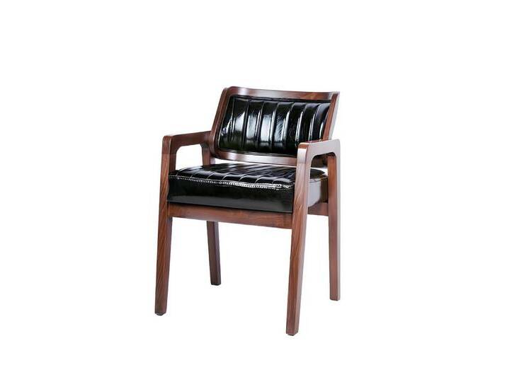 JVmoebel Stuhl Moderne Polsterstuhl Design Schwarz Armlehne Esszimmer Luxus Stuhl (1 St), Made in Europa, schwarz von OTTO