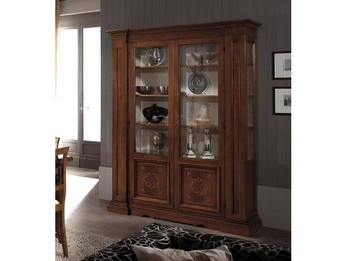 JVmoebel Vitrine Anrichte Massivholz Wohnzimmer Sideboard Anrichten Vaccari Made in Italy, braun von OTTO