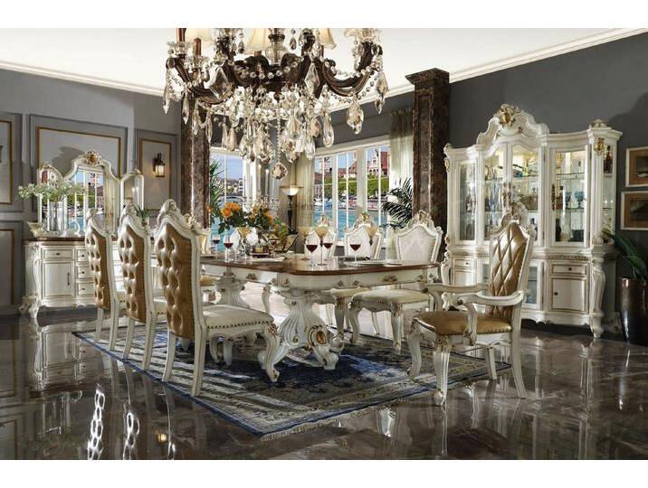 JVmoebel Vitrine Antiker Barock Vitrinenschrank aus Glas im Rokoko-Stil (1-St) Made in Europa, weiß von OTTO