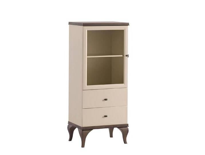JVmoebel Vitrine Glasvitrine Vitrine Regalvitrine Vitrinenschrank Glasschrank Kommode (Vitrine) Made in Europa, beige von OTTO