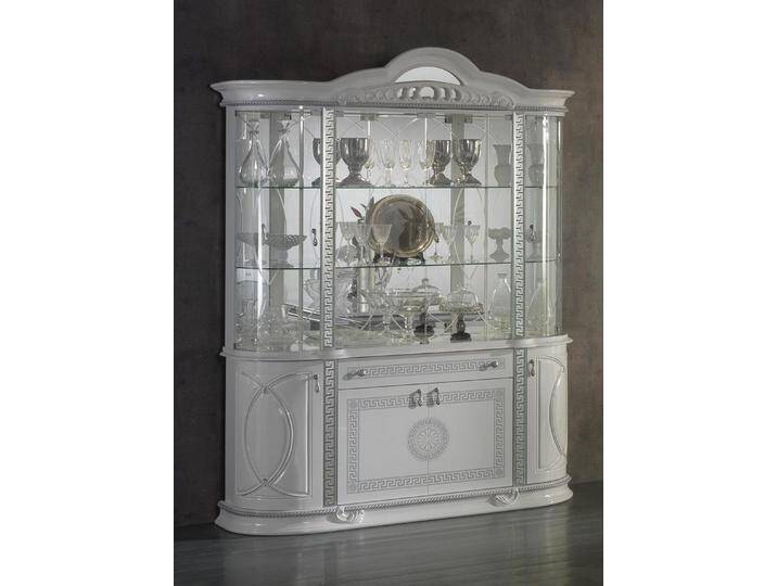 JVmoebel Vitrine Klassischer Vitrinenschrank aus Holz für das Wohnzimmer mit Glas Made in Europa, weiß von OTTO