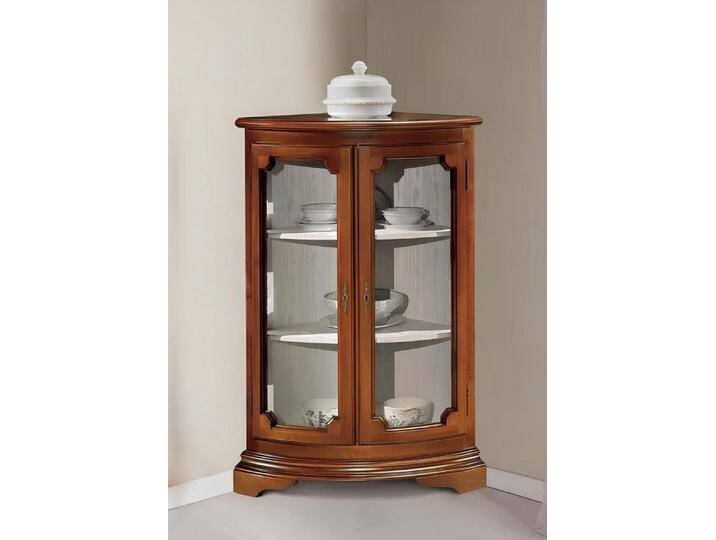 JVmoebel Vitrine Luxuriöse Glasvitrine für das Wohnzimmer - Eckschrank Braun (1-St., Eckvitrine) Made in Europa, braun von OTTO