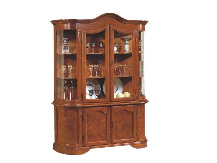 JVmoebel Vitrine Möbel Glas Vitrine Holz Glasvitrine Regale Italien klassische Möbel Made in Europa, braun JVmoebel Vitrine Möbel Glas Vitrine Holz Glasvitrine Regale Italien klassische Möbel Made in Europa, braun von OTTO