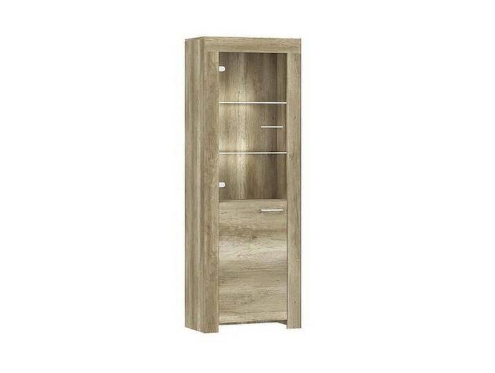 JVmoebel Vitrine RP70 Holz Schrank Esszimmerschrank Standvitrine Regal Vitrinen Grau Made in Europa, braun von OTTO
