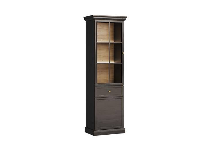 JVmoebel Vitrine Vitrinenschrank Schrank Anrichte Glasvitrine Küchenvitrine Schublade (1-St) Made in Europe, schwarz von OTTO