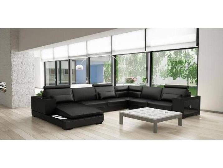 JVmoebel Wohnlandschaft Ecksofa Designer Couch Sofa Garnitur Polster Ecke Leder modern, Made in Europa, schwarz, Variant B, Schwarz JVmoebel Wohnlandschaft Ecksofa Designer Couch Sofa Garnitur Polster Ecke Leder modern, Made in Europa, schwarz, Variant B, Schwarz von OTTO