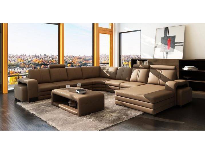 JVmoebel Wohnlandschaft Elegantes U-förmiges Sofa mit Hocker und Couchtisch, Made in Europa, beige JVmoebel Wohnlandschaft Elegantes U-förmiges Sofa mit Hocker und Couchtisch, Made in Europa, beige von OTTO