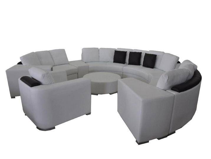 JVmoebel Wohnlandschaft Runde Eck Sofa Couch XXL Couchen Wohnlandschaft U Form Sessel, Made in Europa, weiß von OTTO