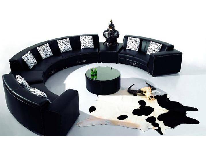 JVmoebel Wohnlandschaft WOHNLANDSCHAFT LEDERSOFA ECKSOFA POLSTERGARNITUR RUNDSOFA XXL SOFA, Made in Europa, schwarz JVmoebel Wohnlandschaft WOHNLANDSCHAFT LEDERSOFA ECKSOFA POLSTERGARNITUR RUNDSOFA XXL SOFA, Made in Europa, schwarz von OTTO