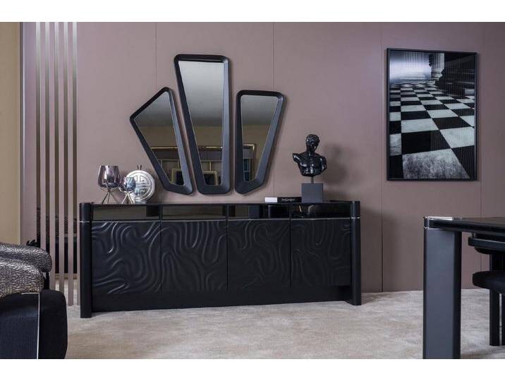 JVmoebel Wohnwand Holzmöbel Modern Wohnwänd Designer Wohnzimmermöbel TV-Ständer, Made in Europa, schwarz von OTTO