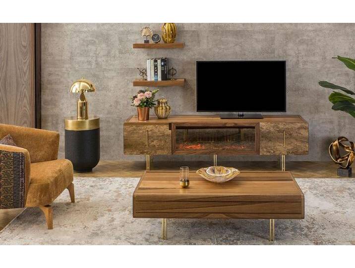 JVmoebel Wohnwand Moderner Wandschrank für das Designer Wohnzimmer Regalsystem, Made in Europa, braun JVmoebel Wohnwand Moderner Wandschrank für das Designer Wohnzimmer Regalsystem, Made in Europa, braun von OTTO