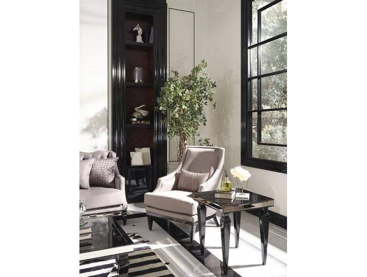 JVmoebel Wohnzimmer-Set Beistelltisch und Ohrensessel Set in Grau für modernes Wohnzimmer, (2-St., 1x Sessel + 1x Beistelltisch), Made in Europa, grau von OTTO