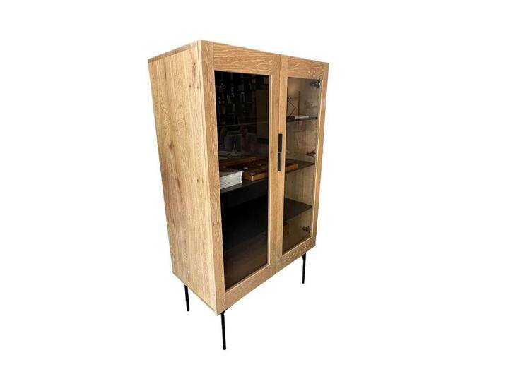 Janua Standvitrine Vitrine BC 04 Eiche Weiß Mit Glastüren von OTTO