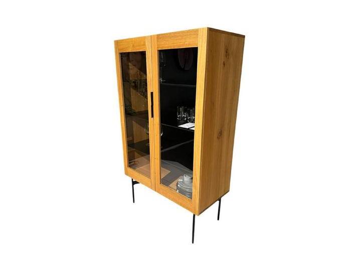 Janua Standvitrine Vitrine BC 04 Korpus Eiche Natur Geölt Front Glas Innen HPL von OTTO