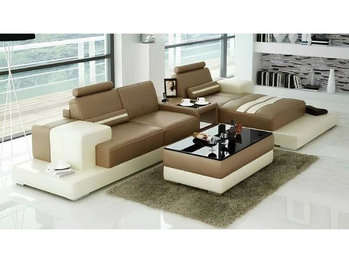 Jvmoebel JVmoebel Ecksofa Ledersofa Ecksofa Sofa Couch Design Sitz Polster Garnitur, 1 Teile, Made in Europa, braun von OTTO