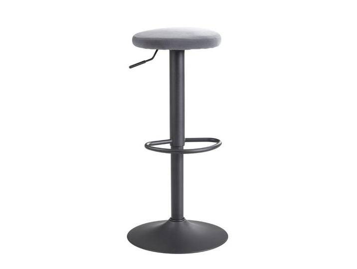 KADIMA DESIGN Barhocker Barhocker Samt Dunkelgrau Hocker ohne Lehne 58 - 79 cm (Design Barstuhl Tresenhocker Drehbar Bistrohocker), Küchenhocker Stoff / Metall 100kg von OTTO