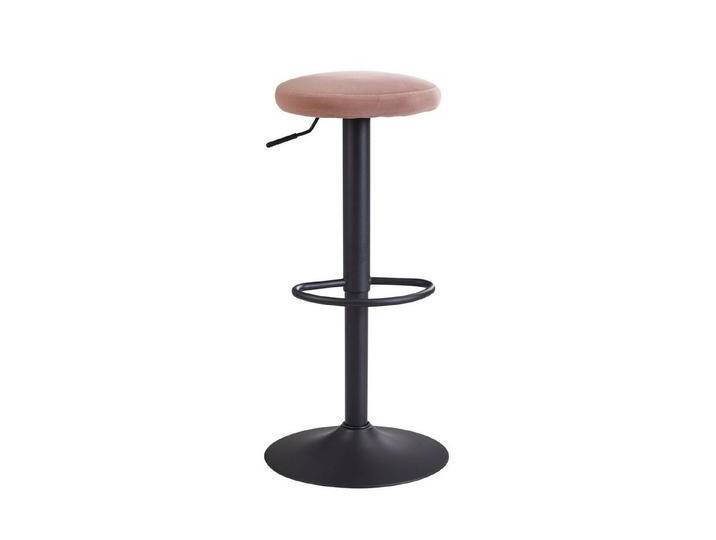 KADIMA DESIGN Barhocker Barhocker Samt Rosa Hocker ohne Lehne 58 - 79 cm (Design Barstuhl Tresenhocker Drehbar Bistrohocker), Küchenhocker Stoff / Metall 100kg von OTTO