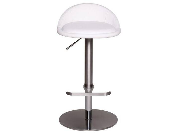 KADIMA DESIGN Barhocker Barhocker WL1.282 Weiß Edelstahl höhenverstellbare Sitzhöhe 54-79 cm, (Thekenhocker 360° Drehbar, Tresenstuhl Modern), Design Barstuhl mit Rückenlehne, Bistrohocker Barsitz Gepolstert von OTTO