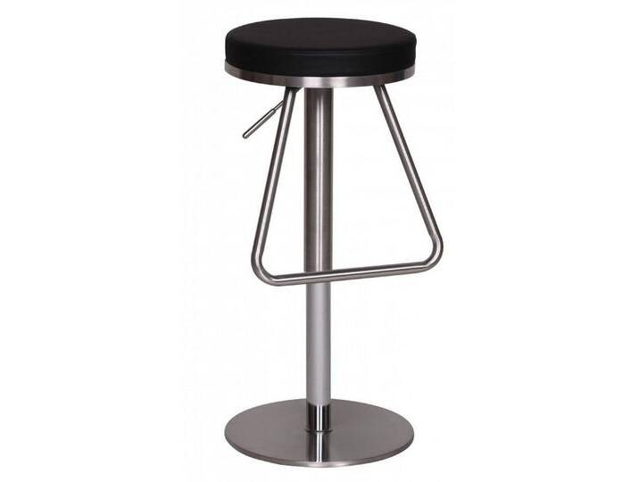 KADIMA DESIGN Barhocker Barhocker WL1.291 Schwarz Edelstahl höhenverstellbare Sitzfläche 54 - (Gepolstert, Thekenhocker 360° Drehbar, Tresenstuhl Modern), 79cm, Design Barstuhl mit Rückenlehne von OTTO