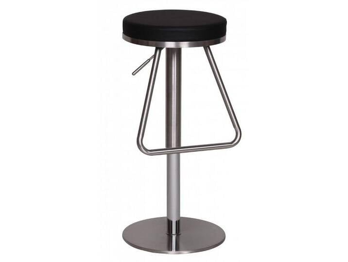 KADIMA DESIGN Barhocker Barhocker WL1.291 Schwarz Edelstahl höhenverstellbare Sitzfläche 54 - (Gepolstert, Thekenhocker 360° Drehbar, Tresenstuhl Modern), 79cm, Design Barstuhl mit Rückenlehne von OTTO