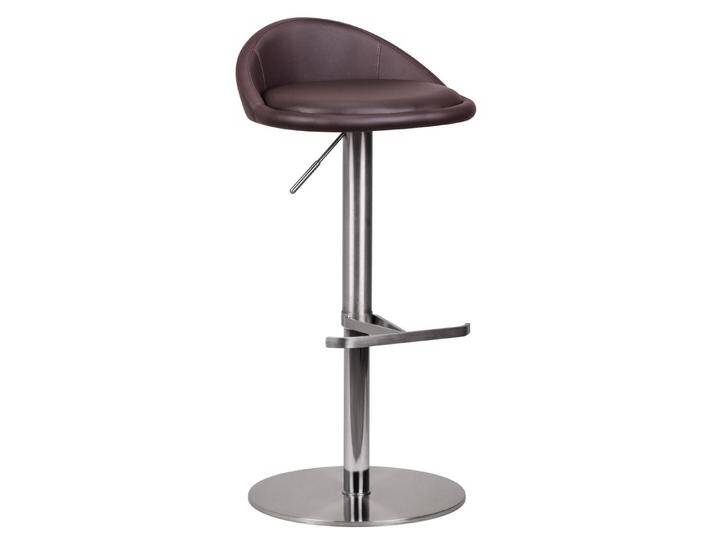 KADIMA DESIGN Barhocker Barhocker WL1.602 Braun Edelstahl höhenverstellbare Sitzhöhe 54-79 (Thekenhocker 360° Drehbar, Tresenstuhl Modern), cm, Design Barstuhl mit Rückenlehne, Bistrohocker Barsitz Gepolstert von OTTO