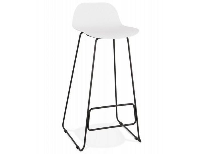 KADIMA DESIGN Barhocker Barhocker mit Weißem Kunststoffsitz 75 cm Industrieller Stil (Industrie Hocker für Kücheninsel Theke BABYLOS Kollektion) von OTTO