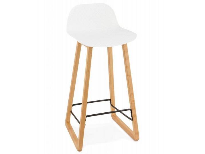 KADIMA DESIGN Barhocker Hochstuhl Küchenhocker aus Holz Plastik Skandinavisches Design (Halbhoher Hocker mit ergonomischem Sitz MAKI MINI), Snackhocker Barhocker mit Rückenlehne 46x47x86 von OTTO