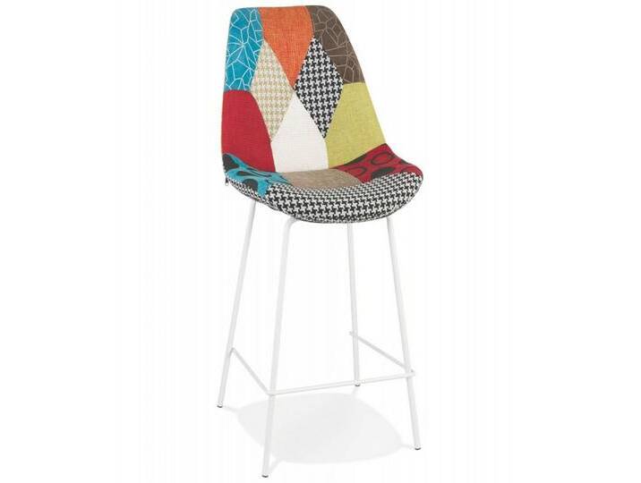 KADIMA DESIGN Barhocker Küchenhocker CAPSUL MINI mit Patchwork Bezug Moderner Stil (Designerhocker für Bartheke Kadima Design Collection) von OTTO
