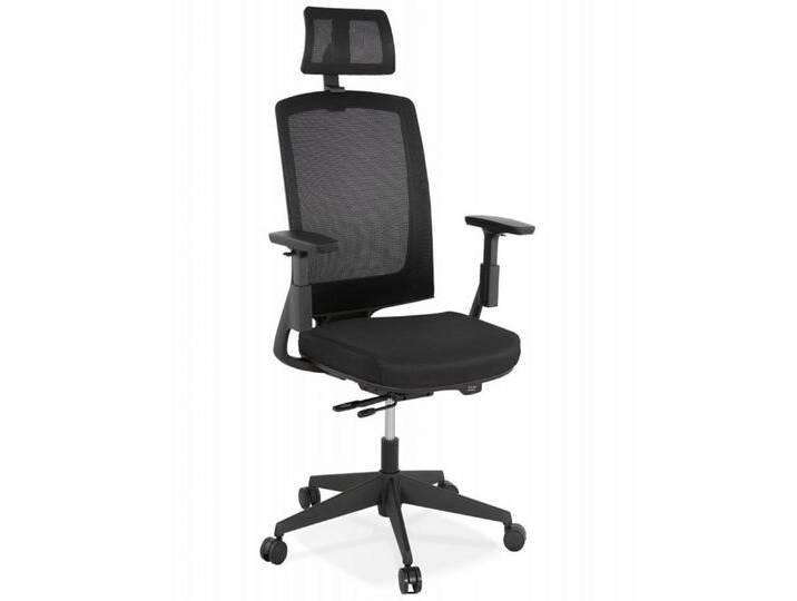 KADIMA DESIGN Bürostuhl Ergonomischer Bürostuhl aus Textil Schwarz (Verstellbarer Netzrücken Drehstuhl mit Kopfstütze 73x70x131 cm) von OTTO