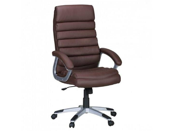 KADIMA DESIGN Chefsessel Bürostuhl Valencia Kunstleder Braun ergonomisch mit Kopfstütze (Design Chefsessel Schreibtischstuhl mit Wippfunktion), Drehstuhl hohe Rücken-Lehne X-XL 120 kg von OTTO