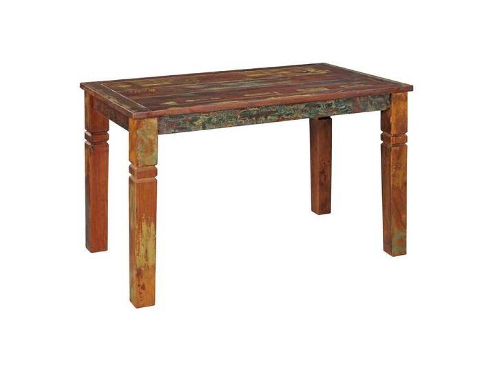 KADIMA DESIGN Esstisch Esszimmertisch Kalkutta 120 x 70 x 76 cm, Massivholz Esstisch für 4-6 (rechteckig), Personen, Küchentisch Bootsholz Shabby Chic von OTTO