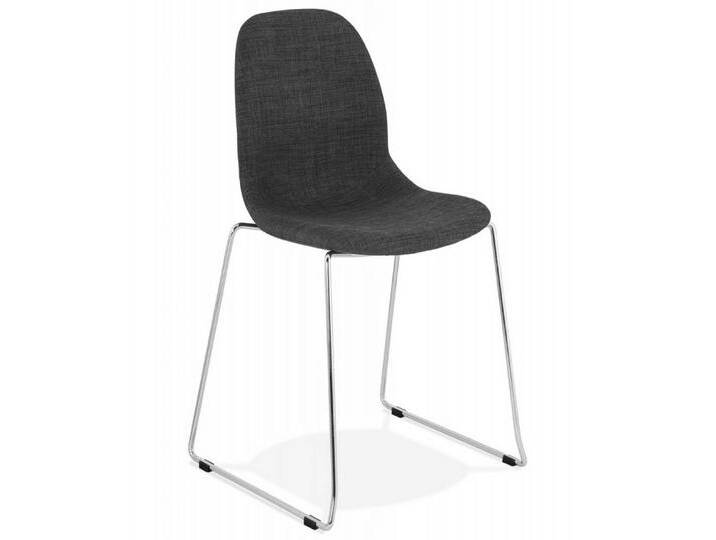 KADIMA DESIGN Esszimmerstuhl Designerstuhl DISTRIKT Bequemer Designerstuhl aus grauem Stoff mit (Kufengestell 54,5x50x85 cm Esszimmerstuhl Metall, Textilien) von OTTO