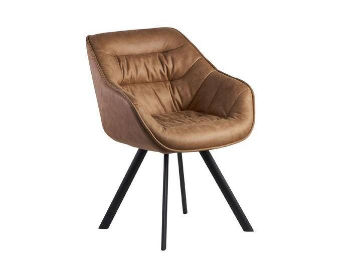 KADIMA DESIGN Esszimmerstuhl Esszimmerstuhl Wildlederoptik Beige Gepolstert, Küchenstuhl mit (Schwarzen Beinen, Moderner Schalenstuhl mit Armlehnen, Design), Polsterstuhl Stoffbezug von OTTO