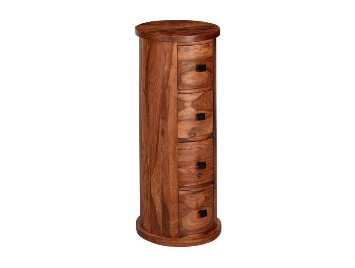KADIMA DESIGN Kommode Design Sideboard Massivholz 35x85x35 cm Schränkchen 4 Türen Anrichte, Schubladen, Schmaler Beistellschrank Massiv von OTTO