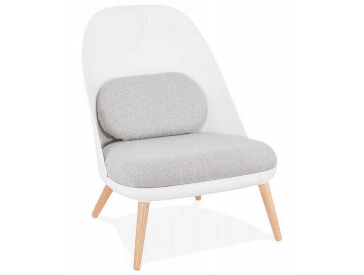 KADIMA DESIGN Loungesessel Lounge-Sessel TICOS 74x66x76 cm Sessel im skandinavischen Stil mit, weißer Kunststoffschale, naturfarbenen Holzbeinen und grauem, grau KADIMA DESIGN Loungesessel Lounge-Sessel TICOS 74x66x76 cm Sessel im skandinavischen Stil mit, weißer Kunststoffschale, naturfarbenen Holzbeinen und grauem, grau von OTTO
