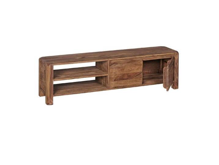 KADIMA DESIGN Lowboard Lowboard BOHA Massivholz Kommode 140 cm TV-Board Fernsehschrank Media, Ablage-Fächer Landhaus-Stil Unterschrank 40 cm TV-Möbel, braun, Kompletter Fernsehschrank: Massivholz von OTTO