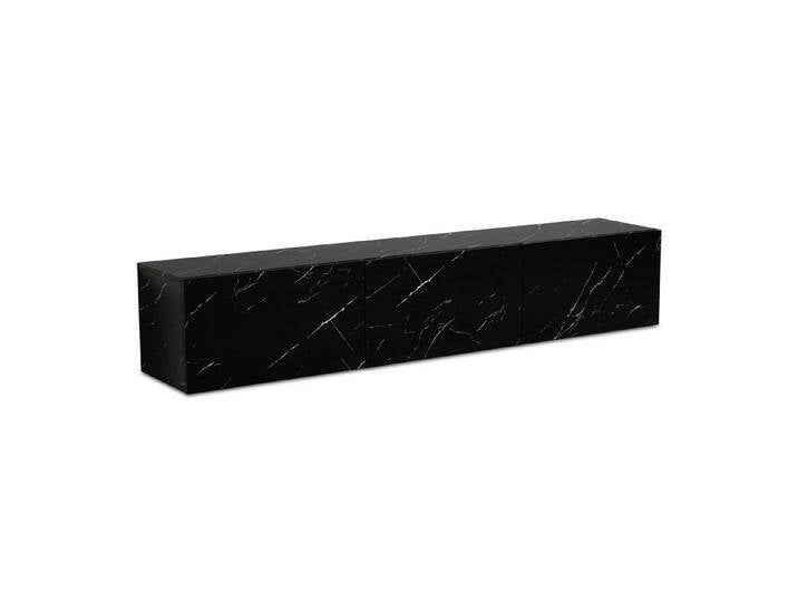KADIMA DESIGN Lowboard Lowboard Hängend Marmor-Optik Schwarz 160x30x30 cm TV-Schrank, Design (Fernsehkommode zum Aufhängen), Fernsehtisch mit Klapptüren Modern, Fernsehschrank Wand von OTTO