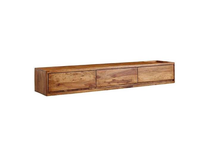 KADIMA DESIGN Lowboard Lowboard Hängend Massivholz 160x25x35 cm TV-Schrank Braun Wandmontage (TV-Kommode Fernsehkommode zum Aufhängen), Design Fernsehtisch mit Stauraum von OTTO