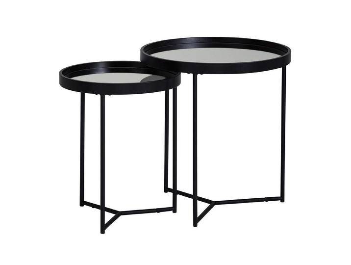KADIMA DESIGN Satztisch Design Beistelltisch Rund Ø 50/36 cm - 2 teilig Schwarz mit Spiegel, Glasplatte, Wohnzimmertisch 2er Set, Satztisch verspiegelt KADIMA DESIGN Satztisch Design Beistelltisch Rund Ø 50/36 cm - 2 teilig Schwarz mit Spiegel, Glasplatte, Wohnzimmertisch 2er Set, Satztisch verspiegelt von OTTO