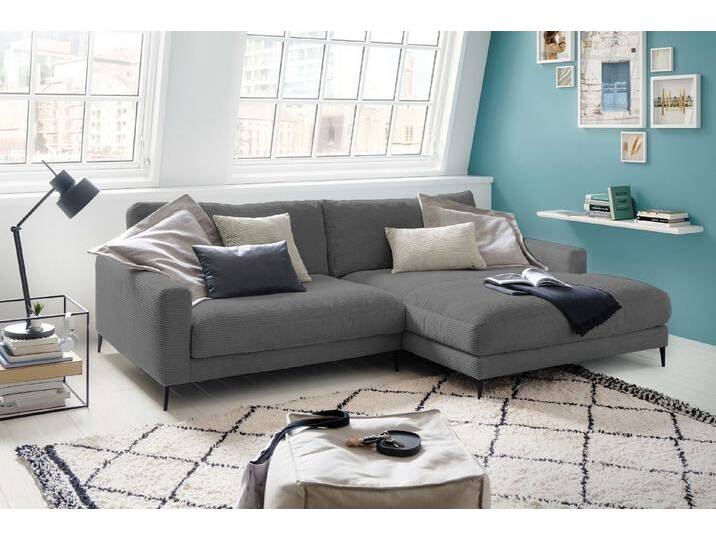 KAWOLA Ecksofa CARA, Couch L-Form links oder rechts Cord verschiedene Farben, grau, Recamiere rechts, grau KAWOLA Ecksofa CARA, Couch L-Form links oder rechts Cord verschiedene Farben, grau, Recamiere rechts, grau von OTTO