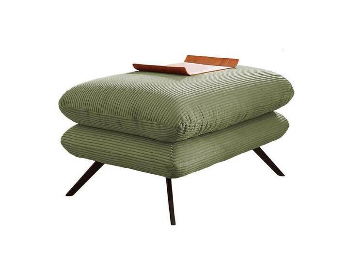 KAWOLA Hocker CHARME, Hockerbank Cord, verschiedene Breiten und verschiedene Farben, grün, olivgrün von OTTO