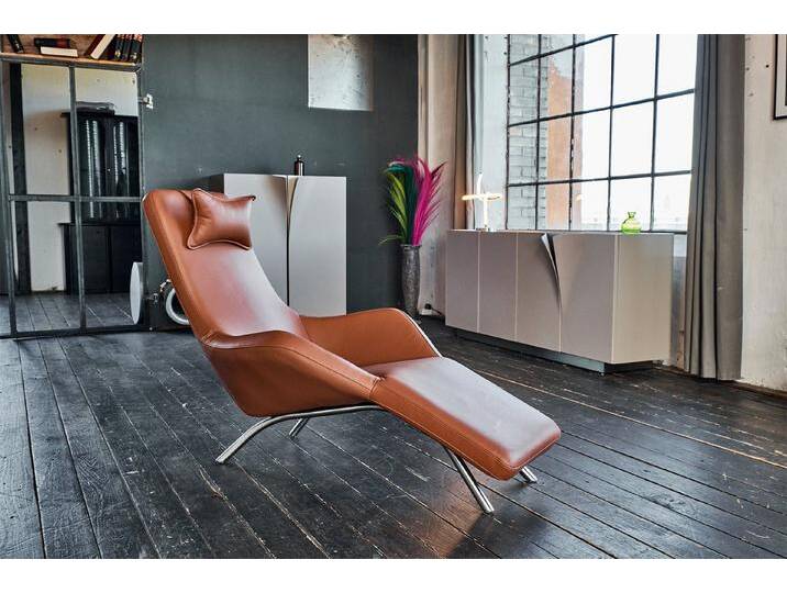 KAWOLA Relaxliege CAVAL, Leder verschiedene Farben, braun von OTTO
