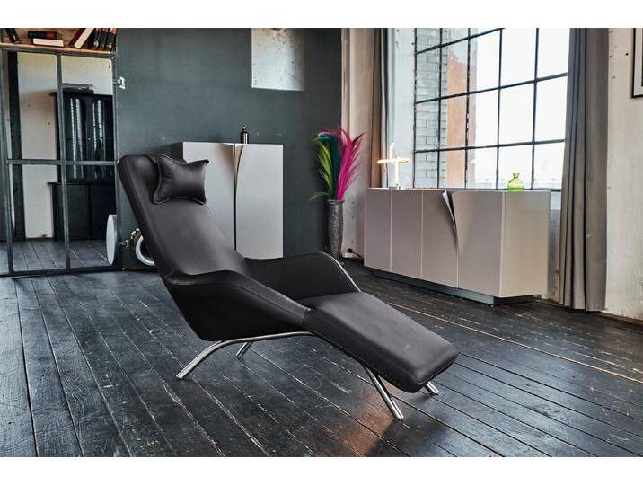 KAWOLA Relaxliege CAVAL, Leder verschiedene Farben, schwarz von OTTO