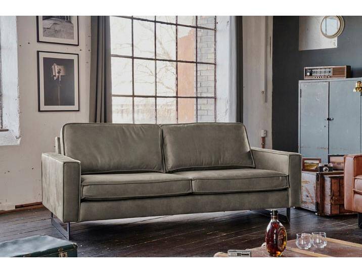 KAWOLA Sofa VILNIUS, Couch Kunstleder mit Lederanteil, 2-Sitzer oder 3-Sitzer, grau, 2-Sitzer, anthrazit von OTTO