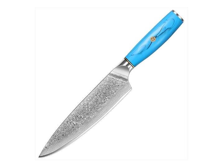 KEENZO Damastmesser 20cm Damast Kochmesser aus Damaststahl für Fisch Gemüse Obst Fleisch, damaststahl, Ergonomisch griff, blau, Blau KEENZO Damastmesser 20cm Damast Kochmesser aus Damaststahl für Fisch Gemüse Obst Fleisch, damaststahl, Ergonomisch griff, blau, Blau von OTTO