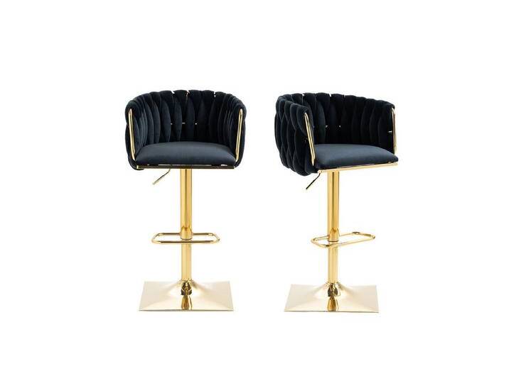 KLAM HOME Barhocker Vintage Barstühle (2 St), mit Rückenlehne und Fußstütze Counter Höhe Esszimmerstuhl), Für Kücheninsel Esszimmer Bar Theke Potluck Party Lounge Bereich von OTTO