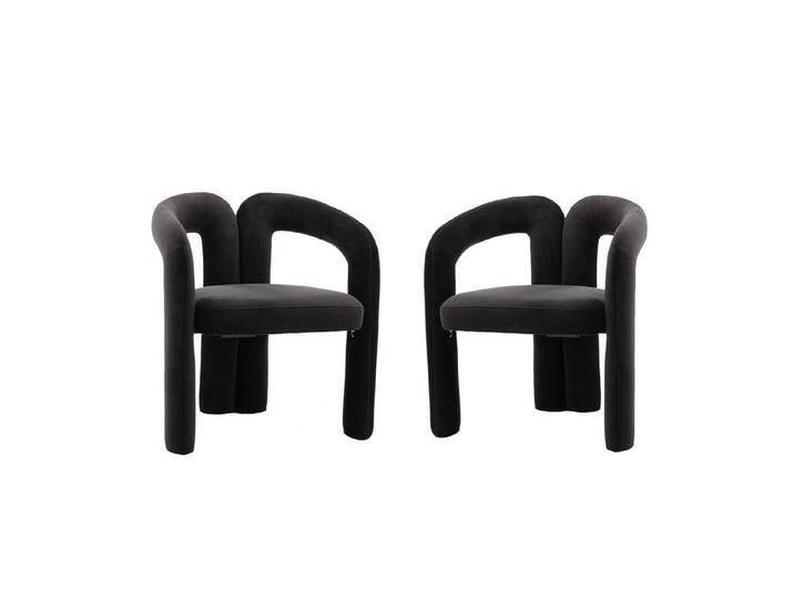KLAM HOME Esszimmerstuhl Samt moderne Design Polsterstuhl mit Armlehne (gepolsterte dekorative Stühle/Esszimmerstühle 2er Set, 2 St), Wohnzimmer Küche Sessel 2-Stück/Satz Freizeitstühle von OTTO