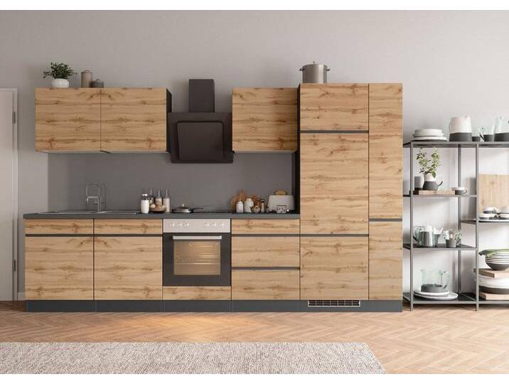 KOCHSTATION Küchenzeile KS-Riesa, Stellbreite 330 cm, beige, ohne E-Geräte von OTTO