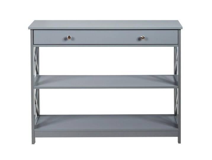 KOMFOTTEU Konsolentisch Eingangstisch, mit Schublade und 2 Ablagen, 100 x 30 x 80 cm, grau, grau KOMFOTTEU Konsolentisch Eingangstisch, mit Schublade und 2 Ablagen, 100 x 30 x 80 cm, grau, grau von OTTO